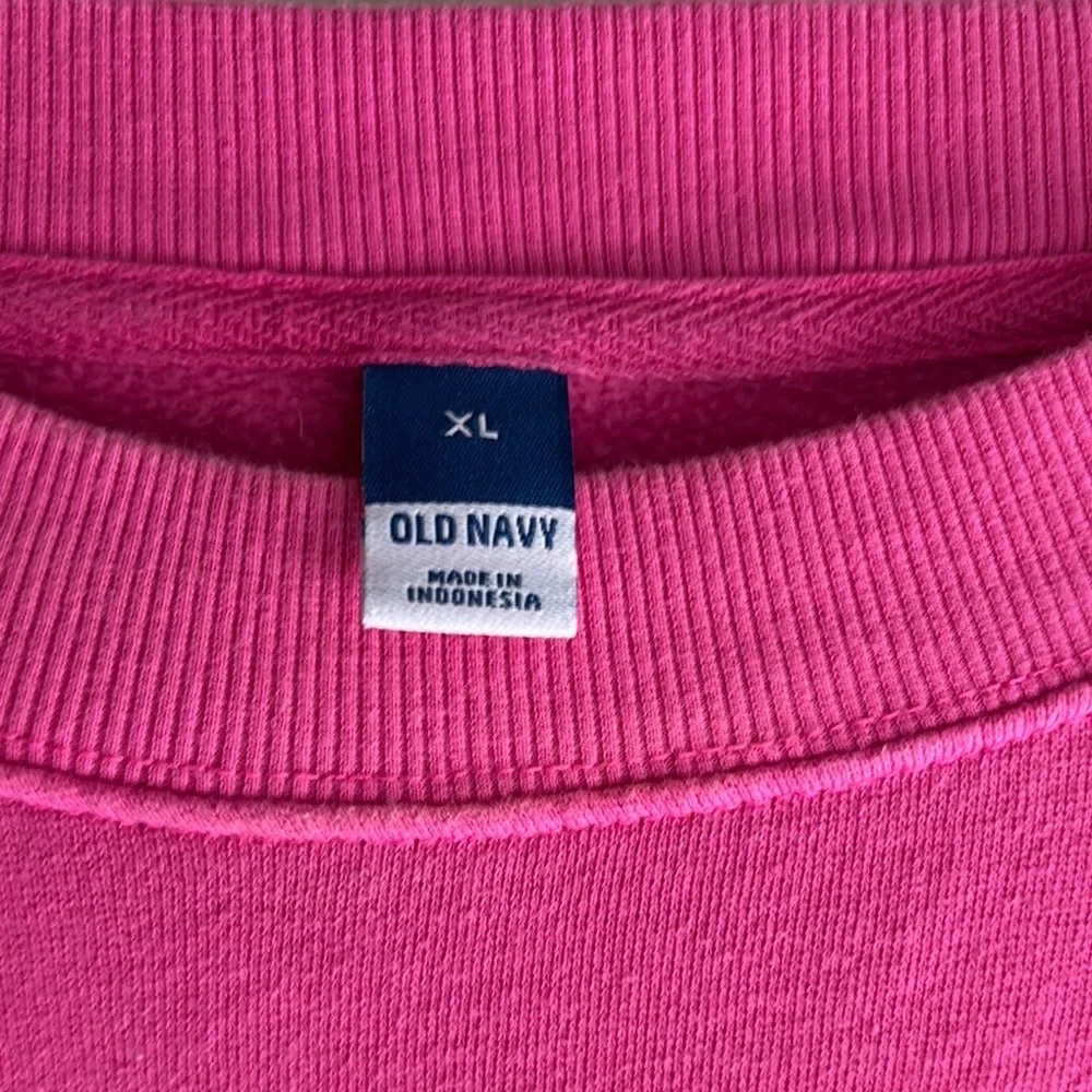 Vibrant Pink Cropped Sweatshirt - Picture 2 of 3